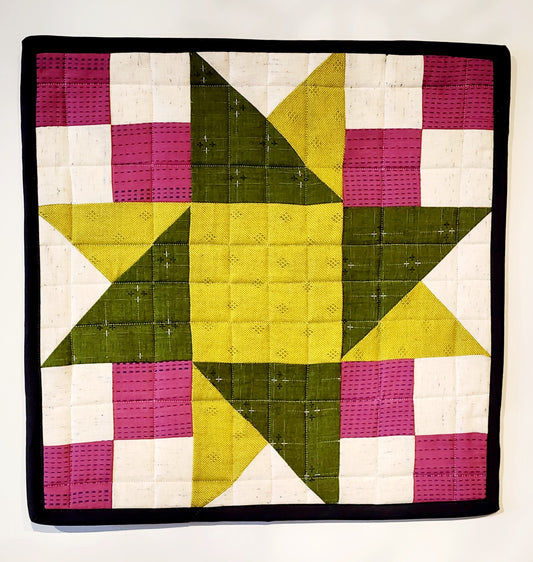 Barn Quilt - Green and Pink Wall Hanging 20231202_144235 Wall Hanging Gingerberry Quilts