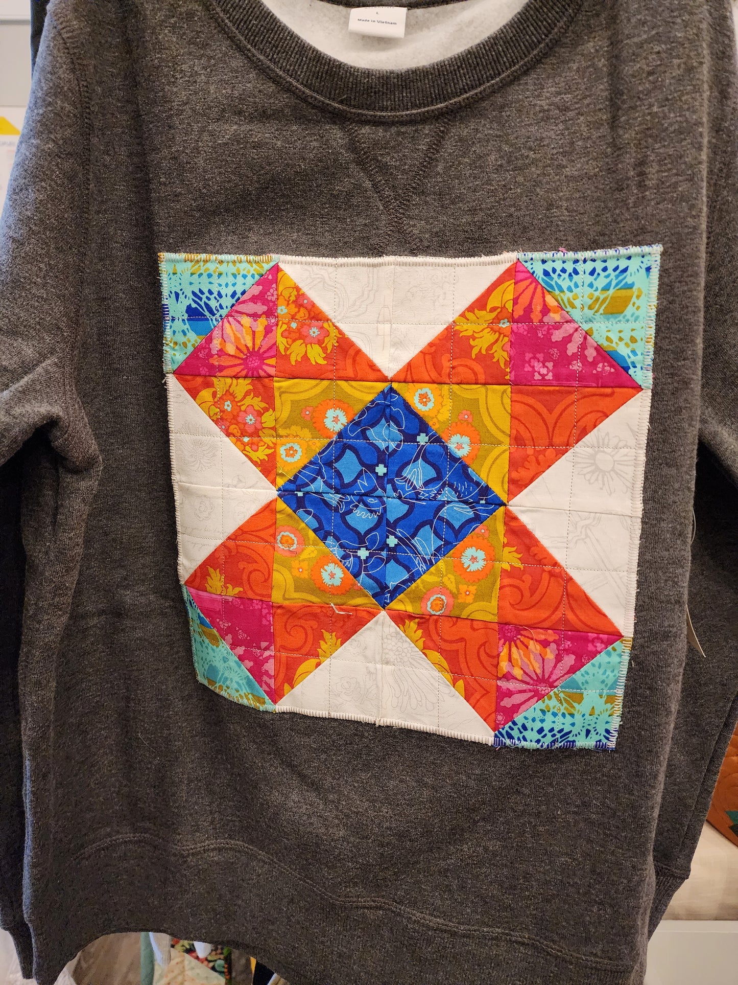 Quilt Block Sweatshirt 20240316-133100_d891ec14-f005-40a5-963e-e124747bd74e Sweatshirt Gingerberry Quilts