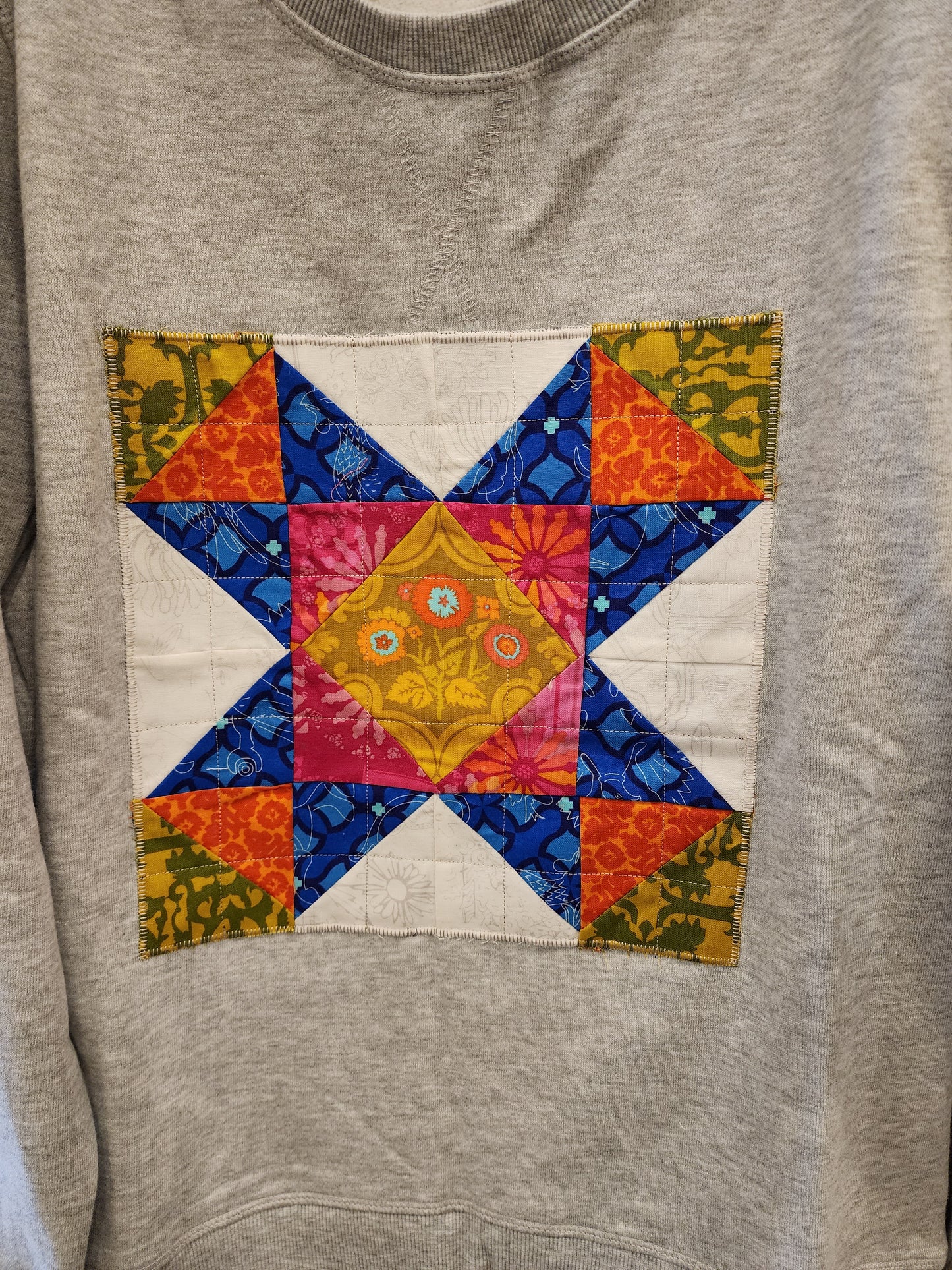Quilt Block Sweatshirt 20240316-133113 Sweatshirt Gingerberry Quilts