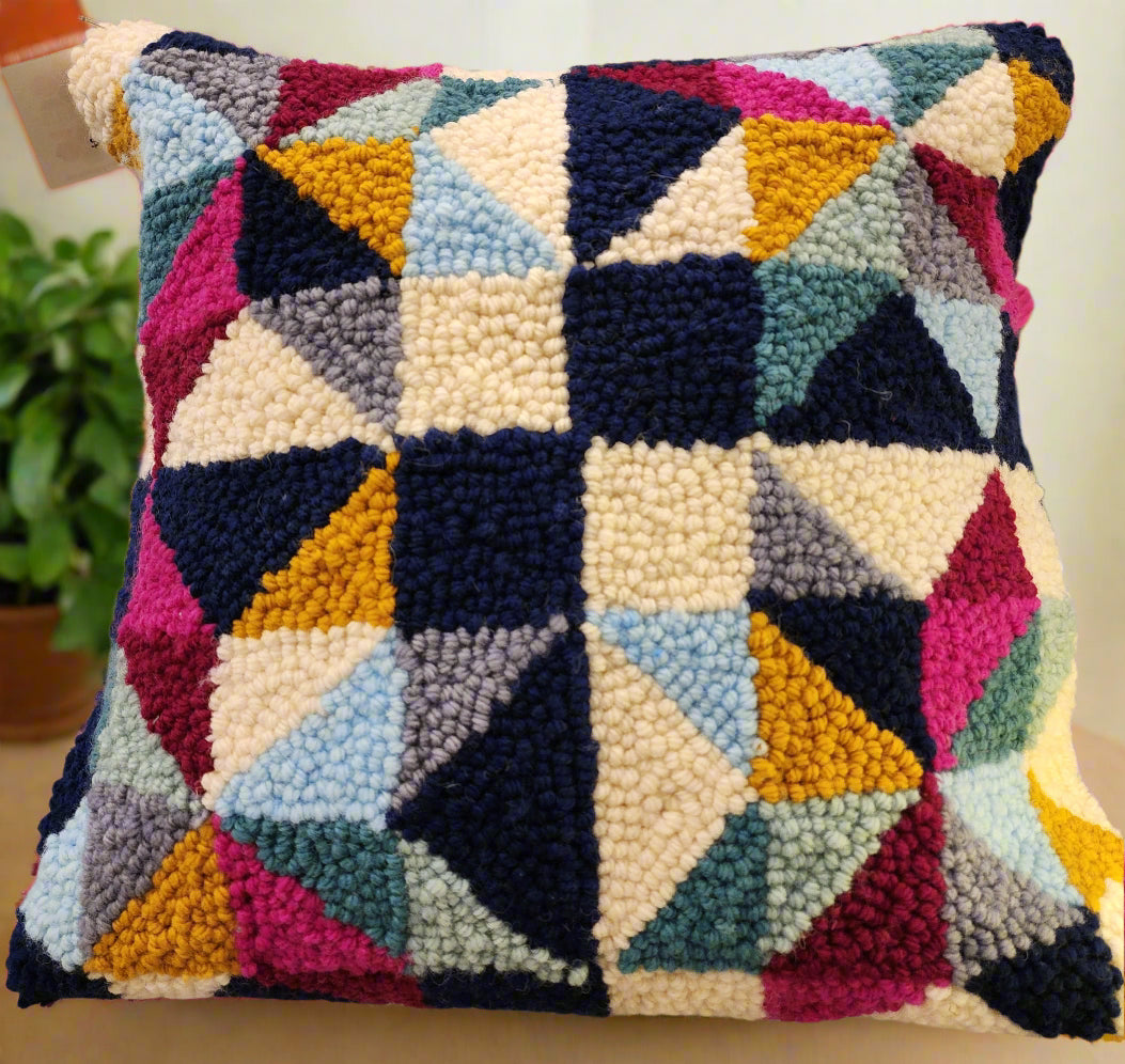 Barn Star Punch Needle Pillow 20241215_144404 pillow Gingerberry Quilts
