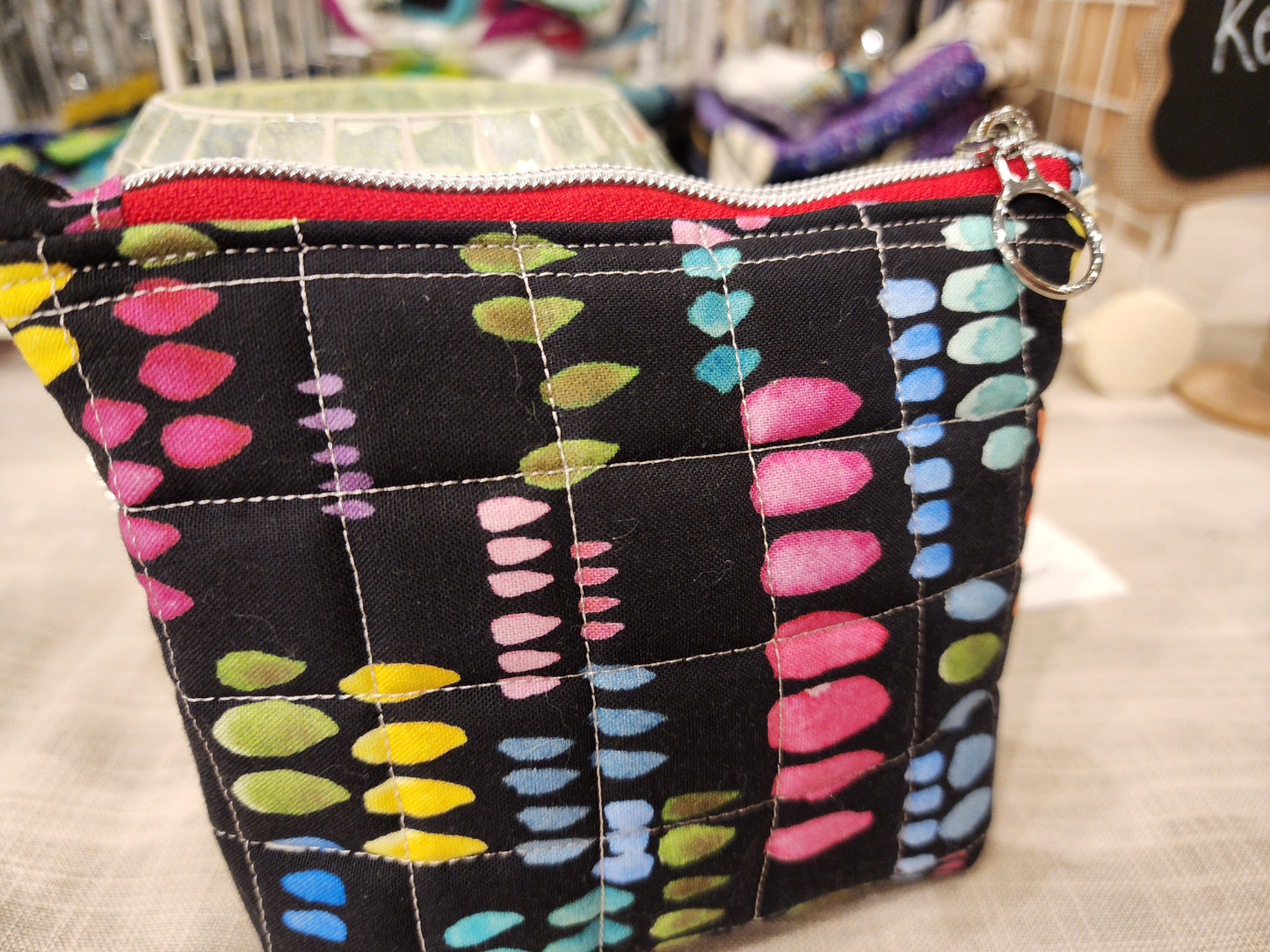 Cosmetic Bag medium Black 20241215_144631 bag Gingerberry Quilts