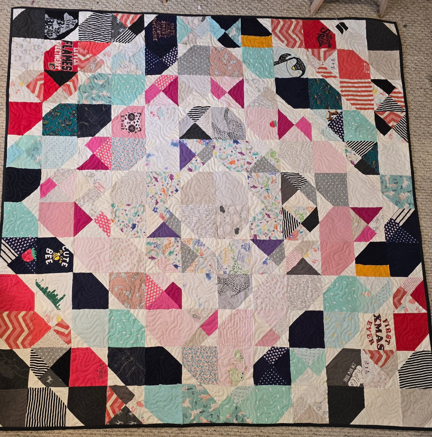 Custom Quilt, Memory Quilt, Commissioned Quilt