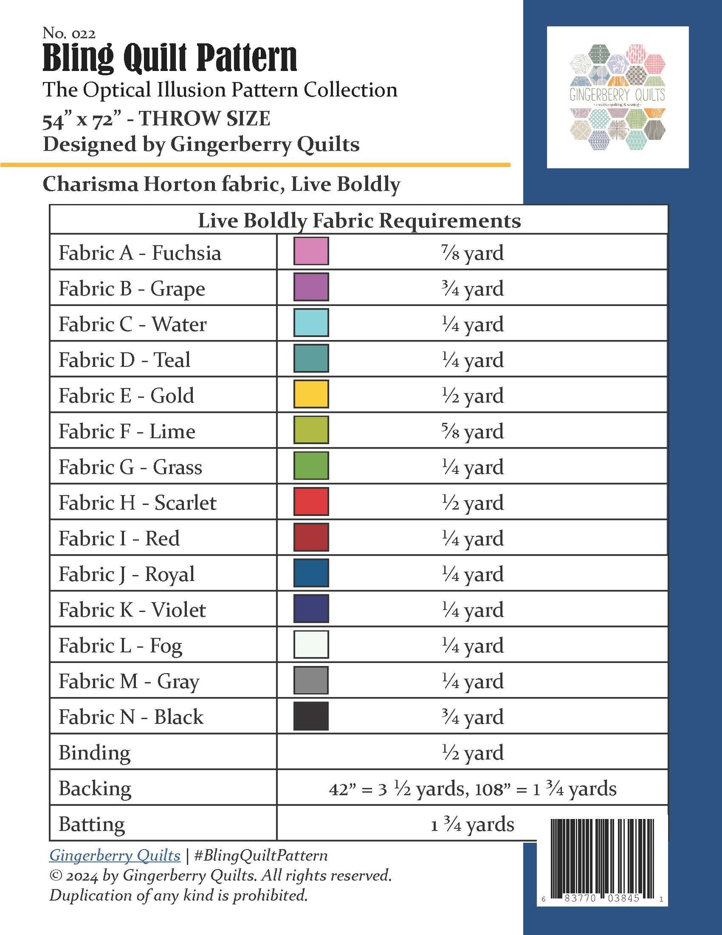 Bling Quilt Pattern - Physical copy BlingQuiltPatternDigital_Page_8_0484aa5a-3edb-4047-b353-6f4582a94163 Pattern Gingerberry Quilts