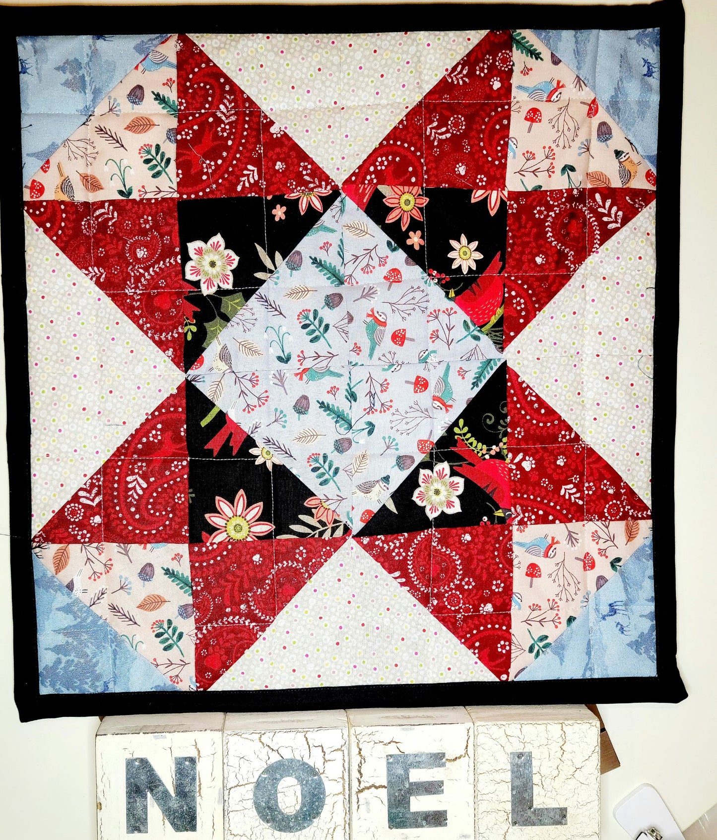 Christmas Table Centerpiece or Runner Christmas_Barn_Quilt table runner Gingerberry Quilts