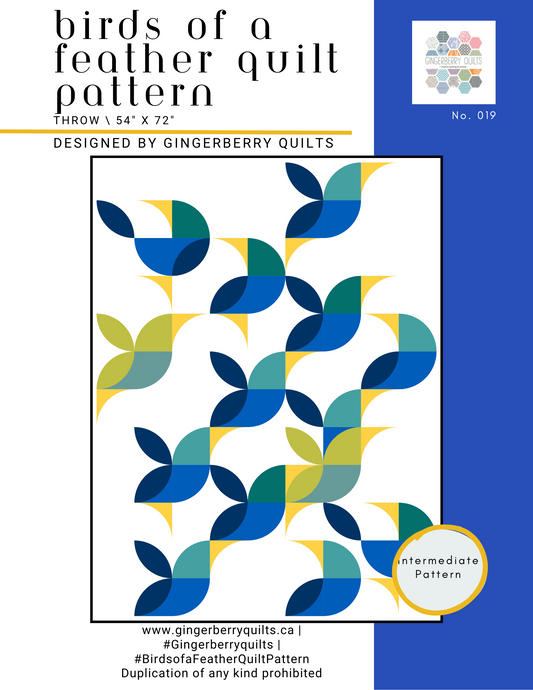 Birds of a Feather Quilt Pattern - PDF copy Cover_5 Pattern Gingerberry Quilts