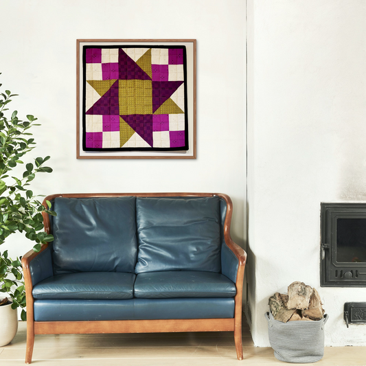 Barn Quilt - Pink and Green Wall Hanging Eh0WnN9vMbp-20231202_170719_0000 Wall Hanging Gingerberry Quilts