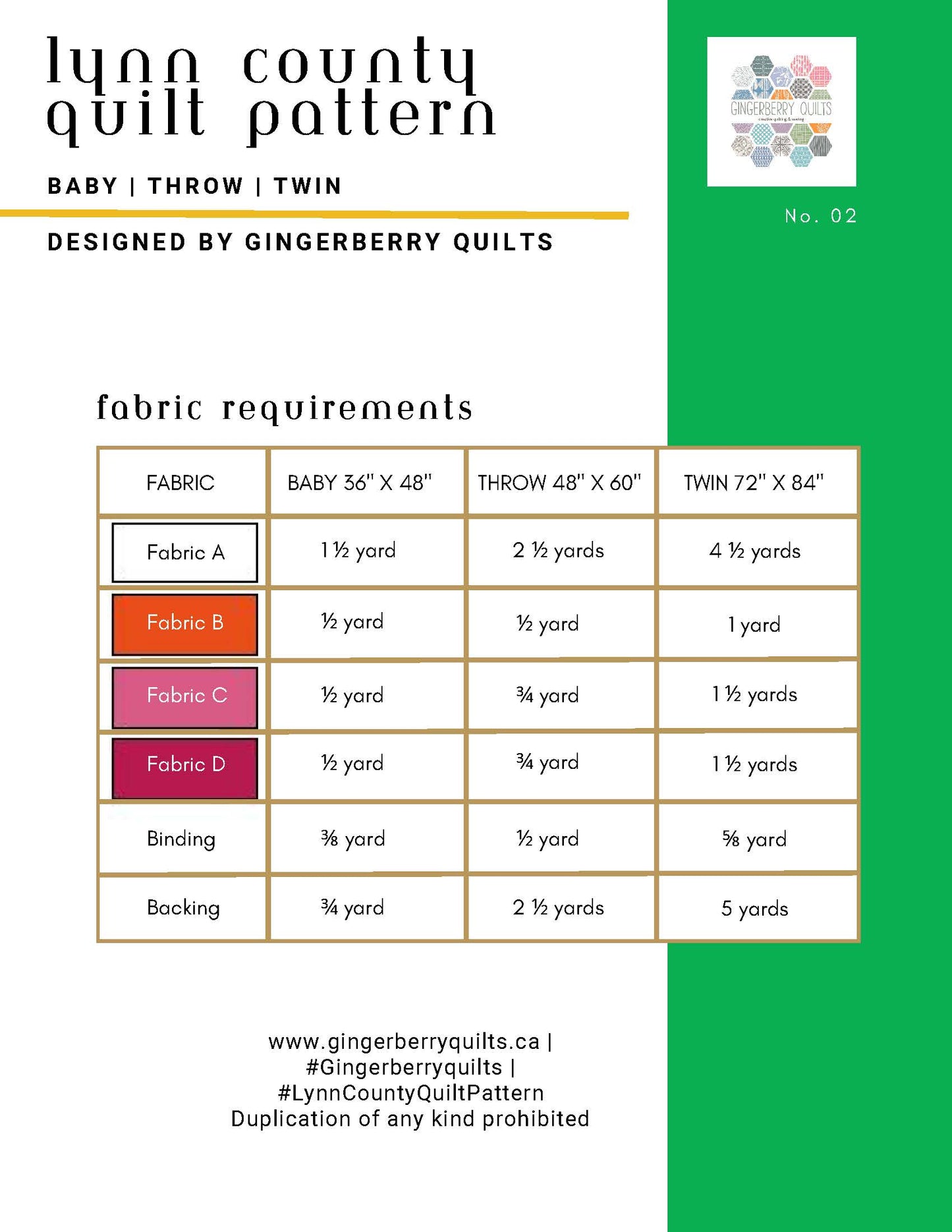 Lynn County Quilt Pattern - PDF copy LynnCountyQuiltPatternDigital_Page_7 Pattern Gingerberry Quilts