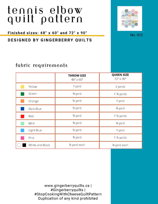 Tennis Elbow Quilt Pattern - Physical copy TennisElbowQuiltPatternDigital_Page_10_ec31da72-b475-4c10-8f43-e81c0c98c2dd Pattern Gingerberry Quilts