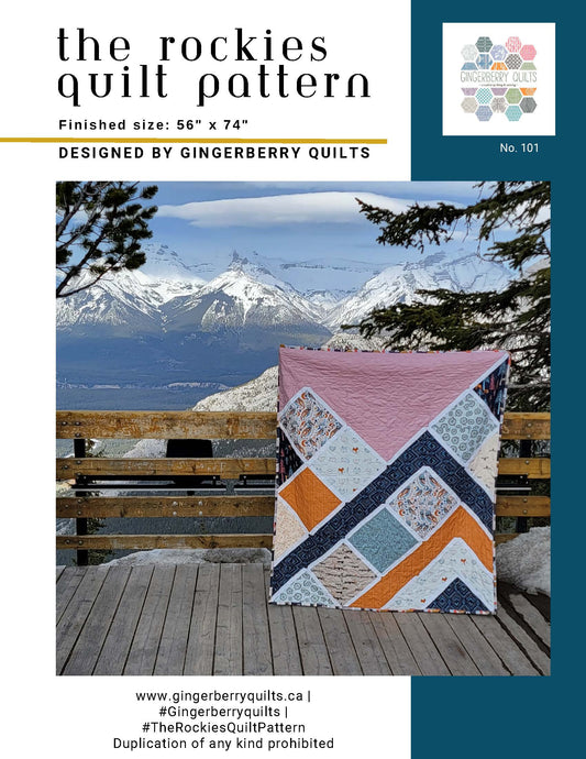 The Rockies Quilt Pattern - Wholesale bundle of 5 Physical Booklets TheRockiesQuiltPatternDigital_Page_1_95056a36-934e-488d-a818-dc88944d6321 Pattern Gingerberry Quilts