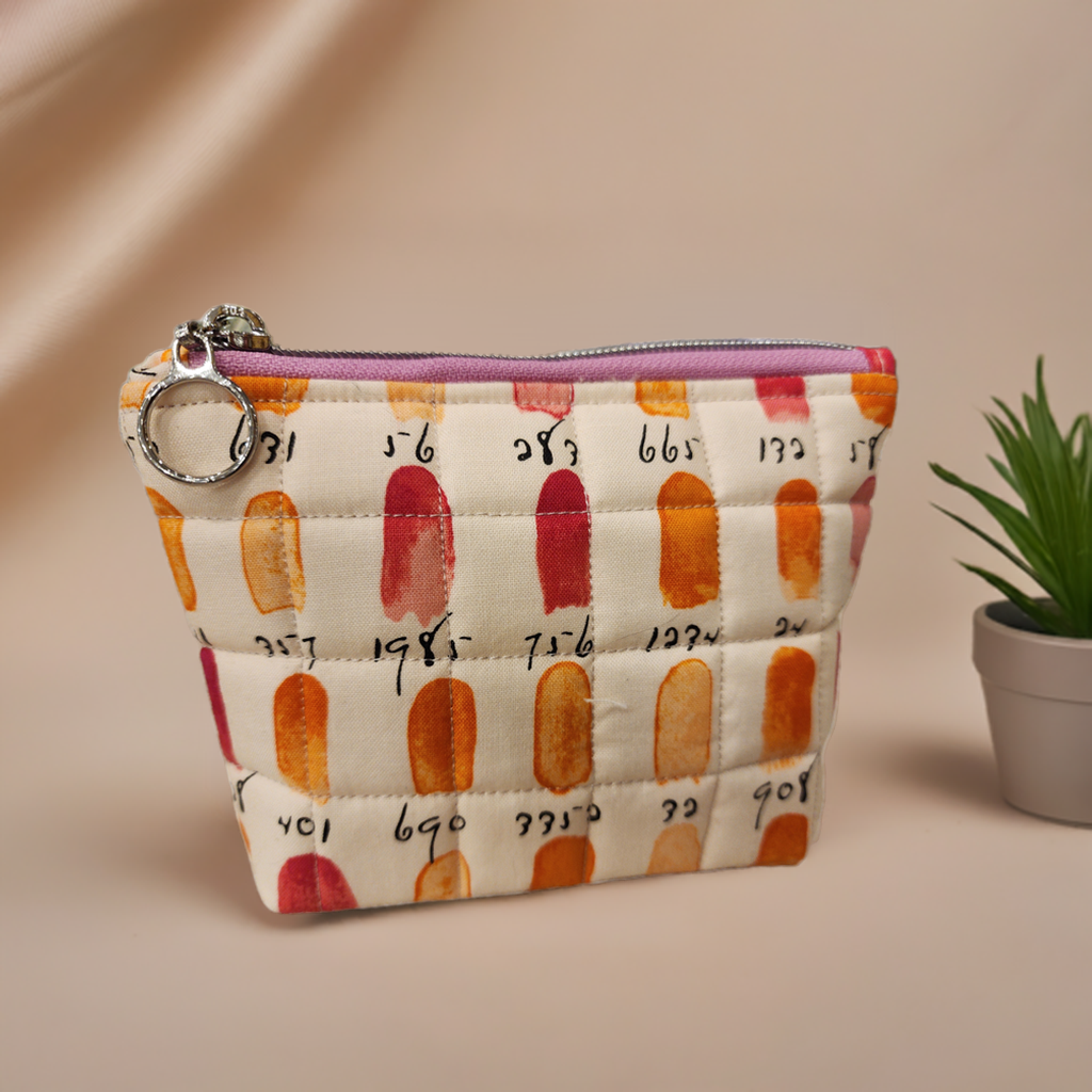 Cosmetic Bag small Orange gps_generated_0b855f42-818b-4544-a7d8-1b8835f8cb17 bag Gingerberry Quilts