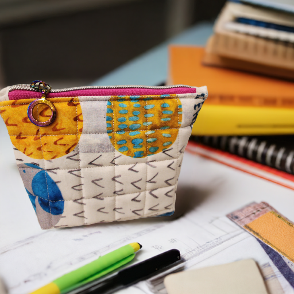 Cosmetic Bag small Geometric gps_generated_49752ea3-b02a-4683-a17f-5ba6d6717008 bag Gingerberry Quilts