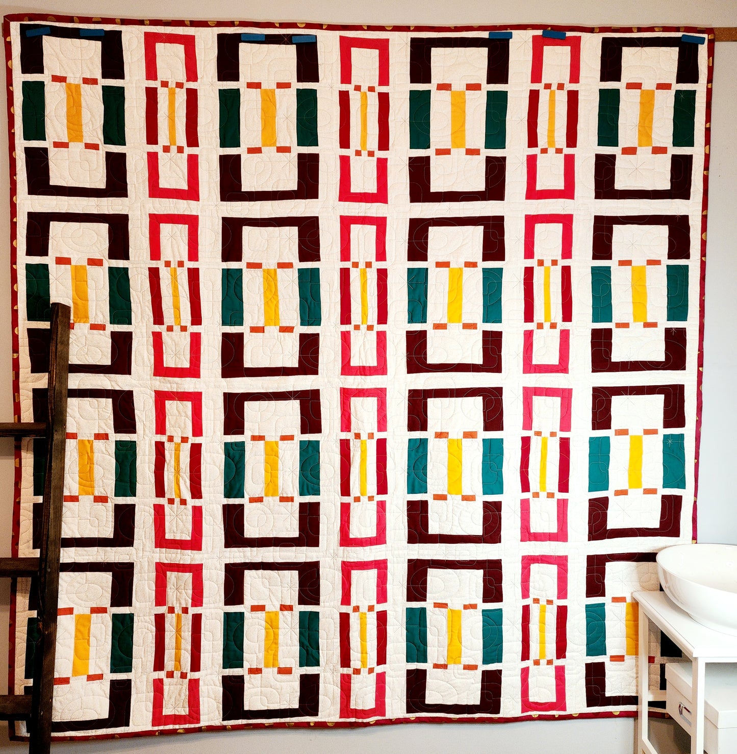 Nouveau Retro Quilt Pattern - Physical Copy rn-image_picker_lib_temp_41563d99-0d5a-4c5a-8fd7-f77bc1c5eead Pattern Gingerberry Quilts