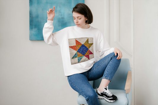 Quilt Block Sweatshirt rn-image_picker_lib_temp_ded2f9b4-97cb-4dfc-9eed-27512ef5e3b1 Sweatshirt Gingerberry Quilts