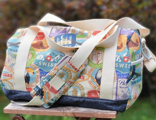 Quilted Duffle Bag, good as a travel bag or sports bag. original_17b5d088-e46d-4e94-8555-8a3918fde0e7 bag Gingerberry Quilts