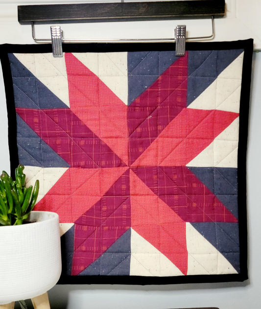 Barn Quilt - Red and Gray Art Quilt Wall Hanging original_1b84be37-03b6-4b78-9721-dd9855b29be6 Wall Hanging Gingerberry Quilts