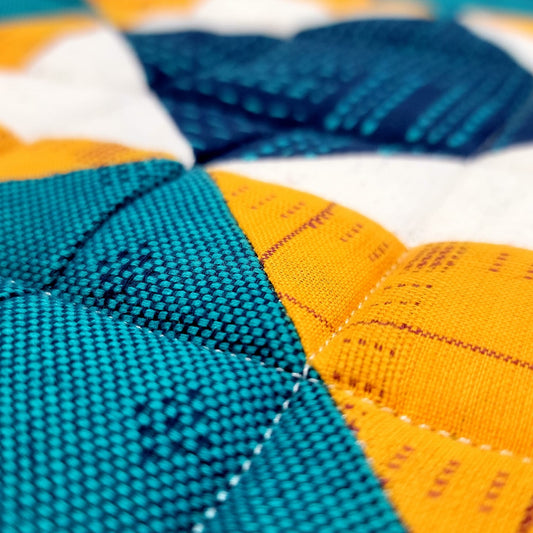 Barn Quilt - Yellow, Blue and Pink Wall Hanging original_1e8a1c04-57d4-45b5-beda-6c7e7ce4f59d Wall Hanging Gingerberry Quilts