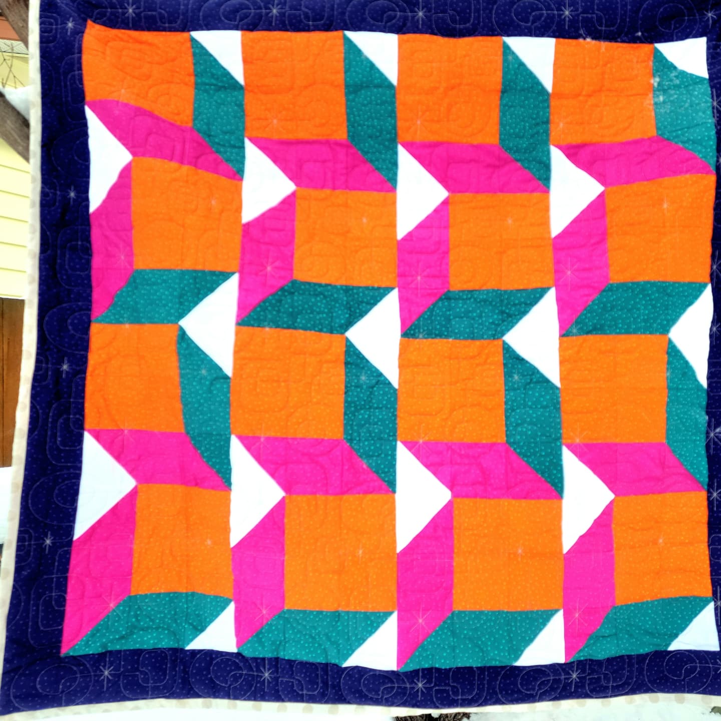 Cubist Quilt, Mid Century Modern original_32524ff4-b835-4487-9fc2-d6866a2d5565 quilt Gingerberry Quilts