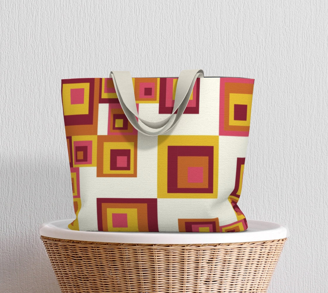 Moderne Squares Tote Bag original_42e2779b-7a49-422e-82f2-9410c5d5a2a1 Tote Bag Gingerberry Quilts