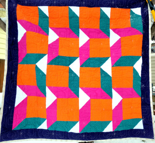 Cubist Quilt, Mid Century Modern original_881f45f3-563e-4a6f-bbe6-7a45b74b68e1 quilt Gingerberry Quilts