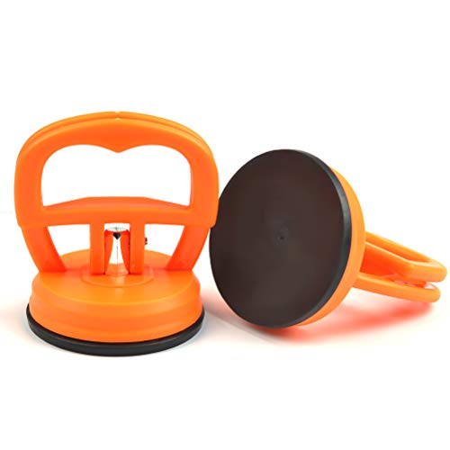 2 Pack Dent Puller Suction Cup, Heavy Duty Vacuum Glass Suction Cups Dents Remover for iMac, iPhone, iPad,Tablet Computer & Other LCD Screen Removal(Orange)
