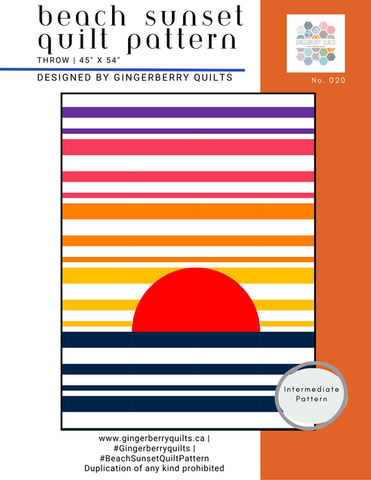Beach Sunset Quilt Pattern - PDF copy
