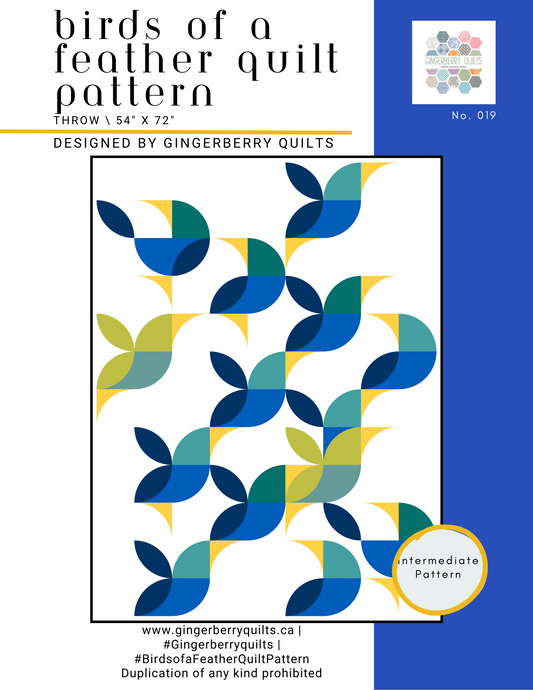 Birds of a Feather Quilt Pattern - WHOLESALE bundle of 5 Physical Booklets