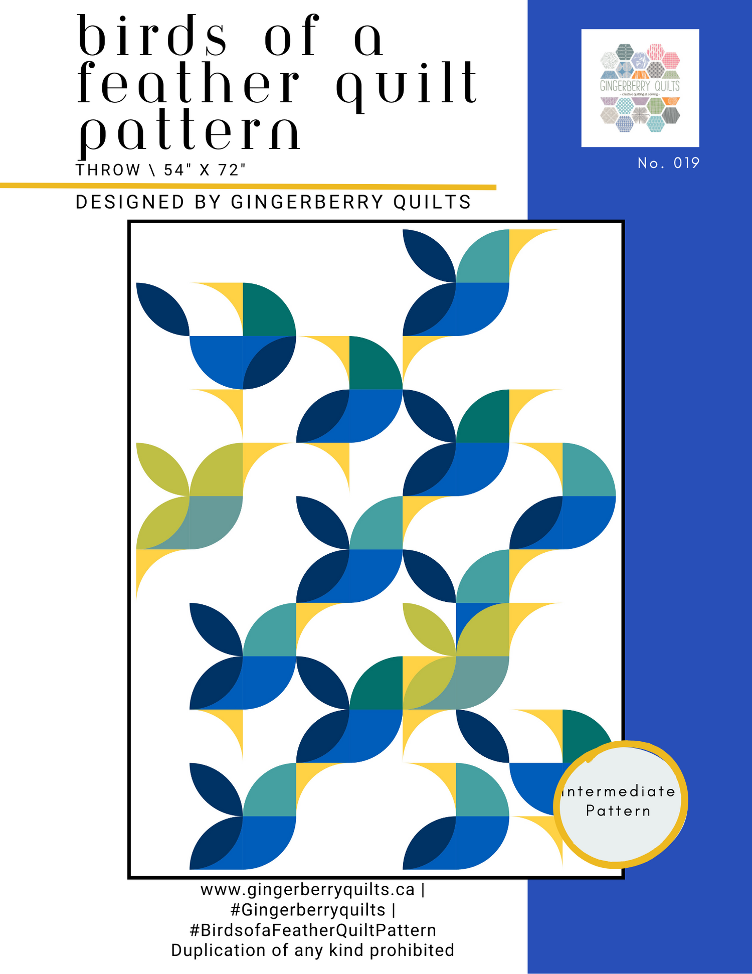 Birds of a Feather Quilt Pattern - Physical Copy Cover_5_e113a165-3915-454b-b255-b91f46ca89f1 Pattern Gingerberry Quilts