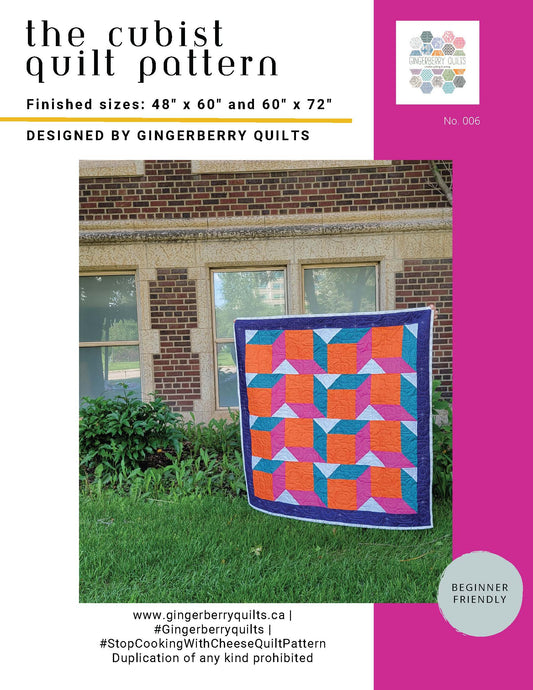 Cubist Quilt Pattern - Physical copy