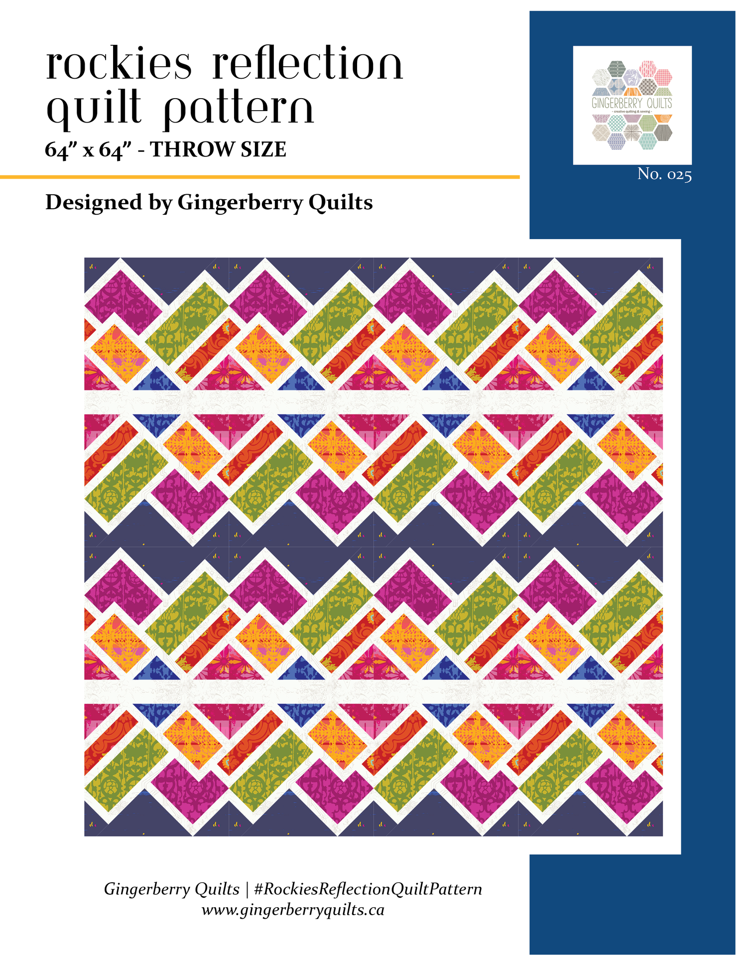 Rockies Reflection Quilt Pattern - PDF copy RockyMountainReflectionFPPQuiltPatternDigitalSproutfullquilt Pattern Gingerberry Quilts