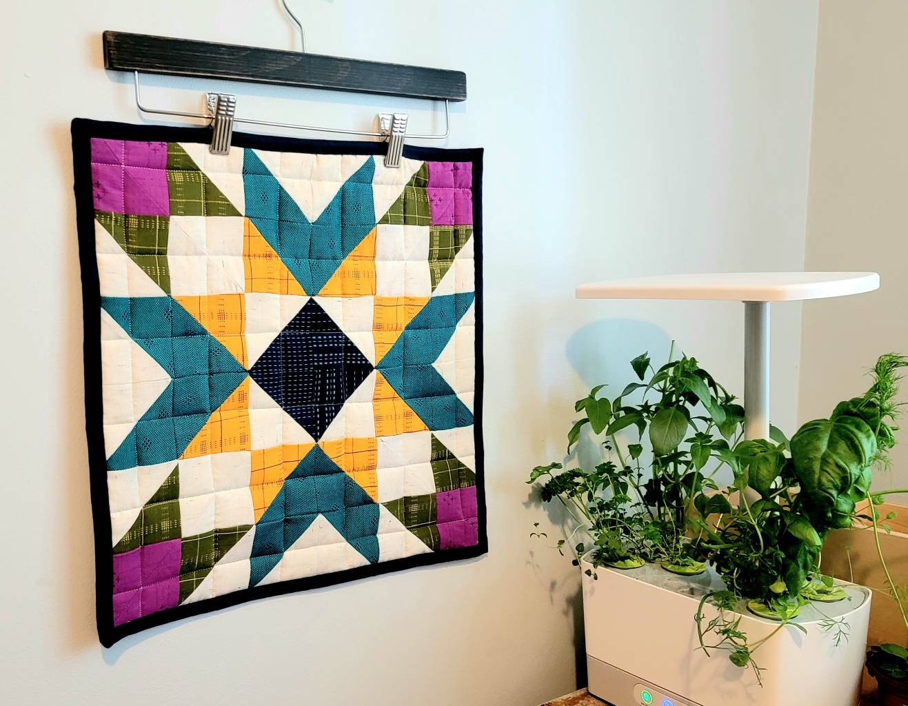 Blue, green, yellow Barn Quilt Wall Art