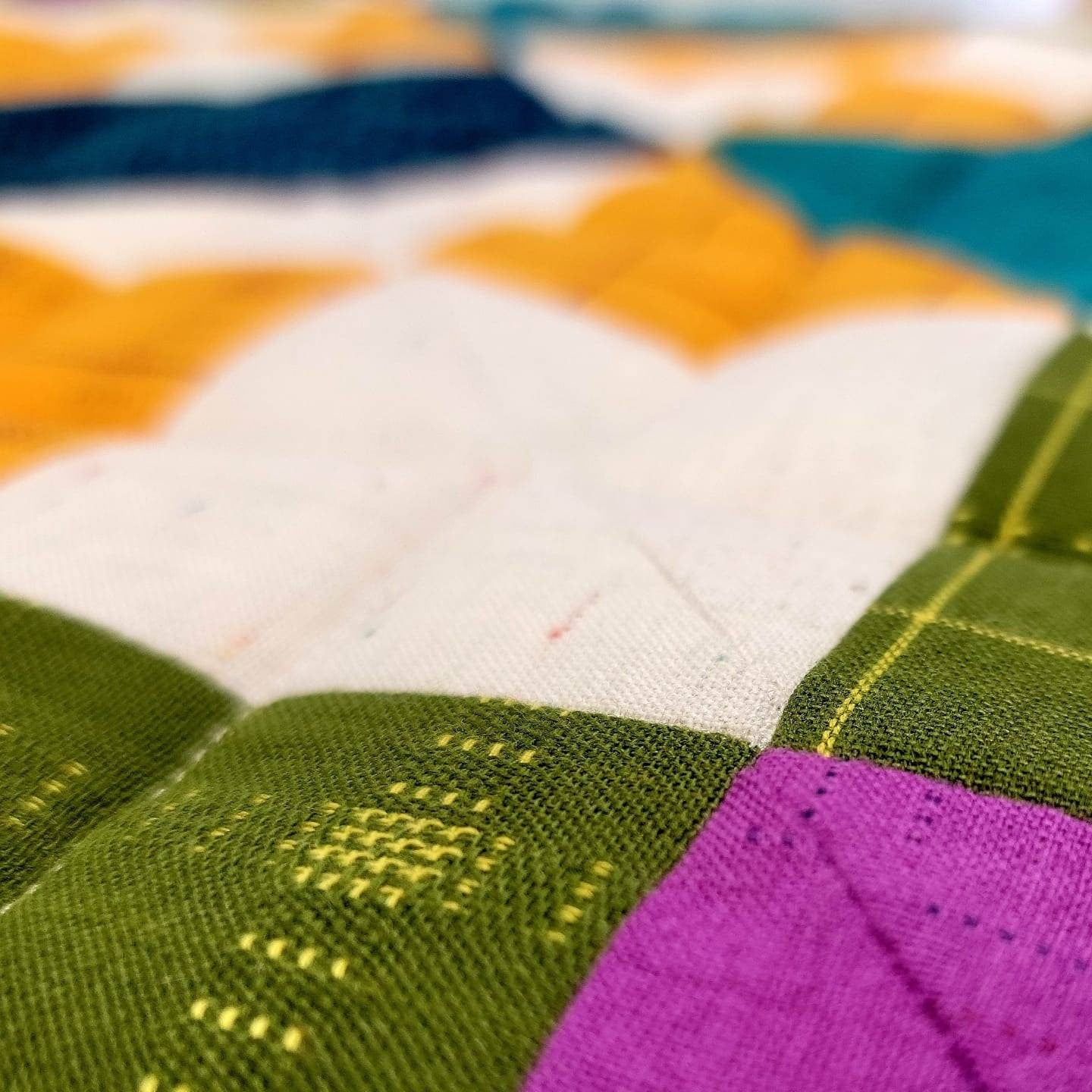 Blue, green, yellow Barn Quilt Wall Art
