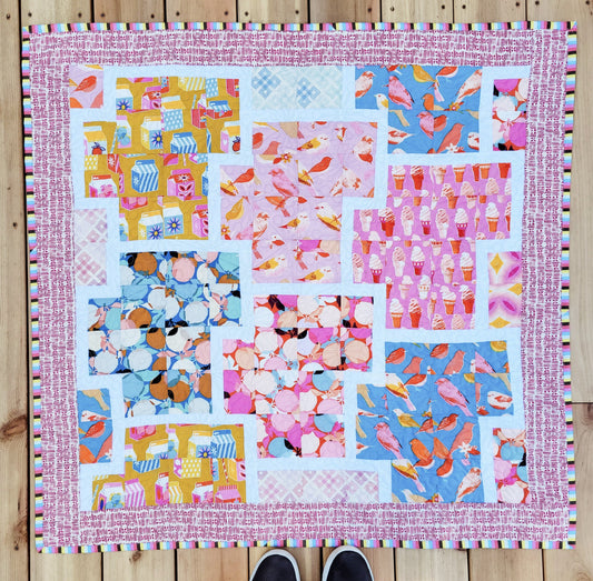 Garden City Quilt Pattern, Easy Quilt Pattern, Booklet
