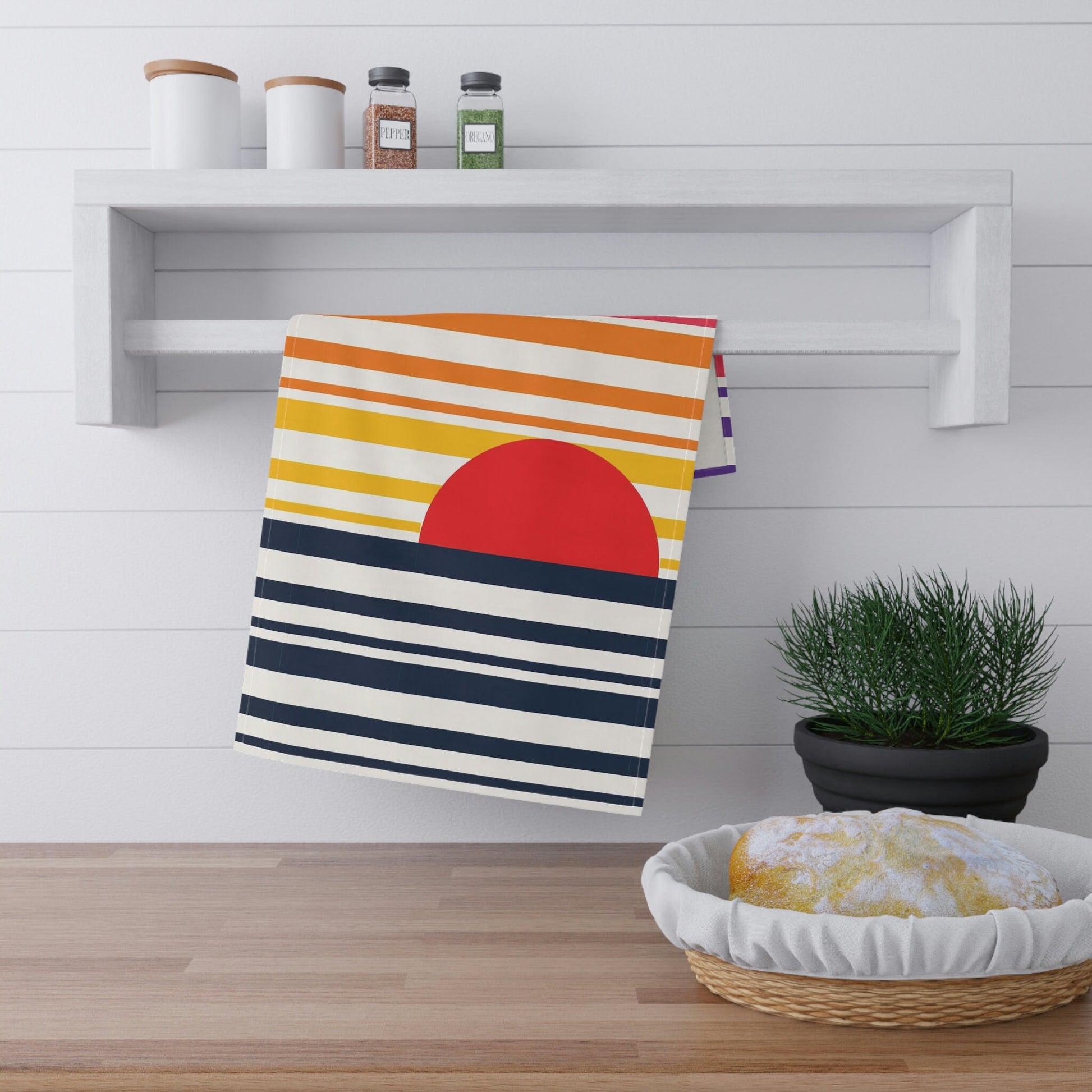 Beach Sunset Tea Towel
