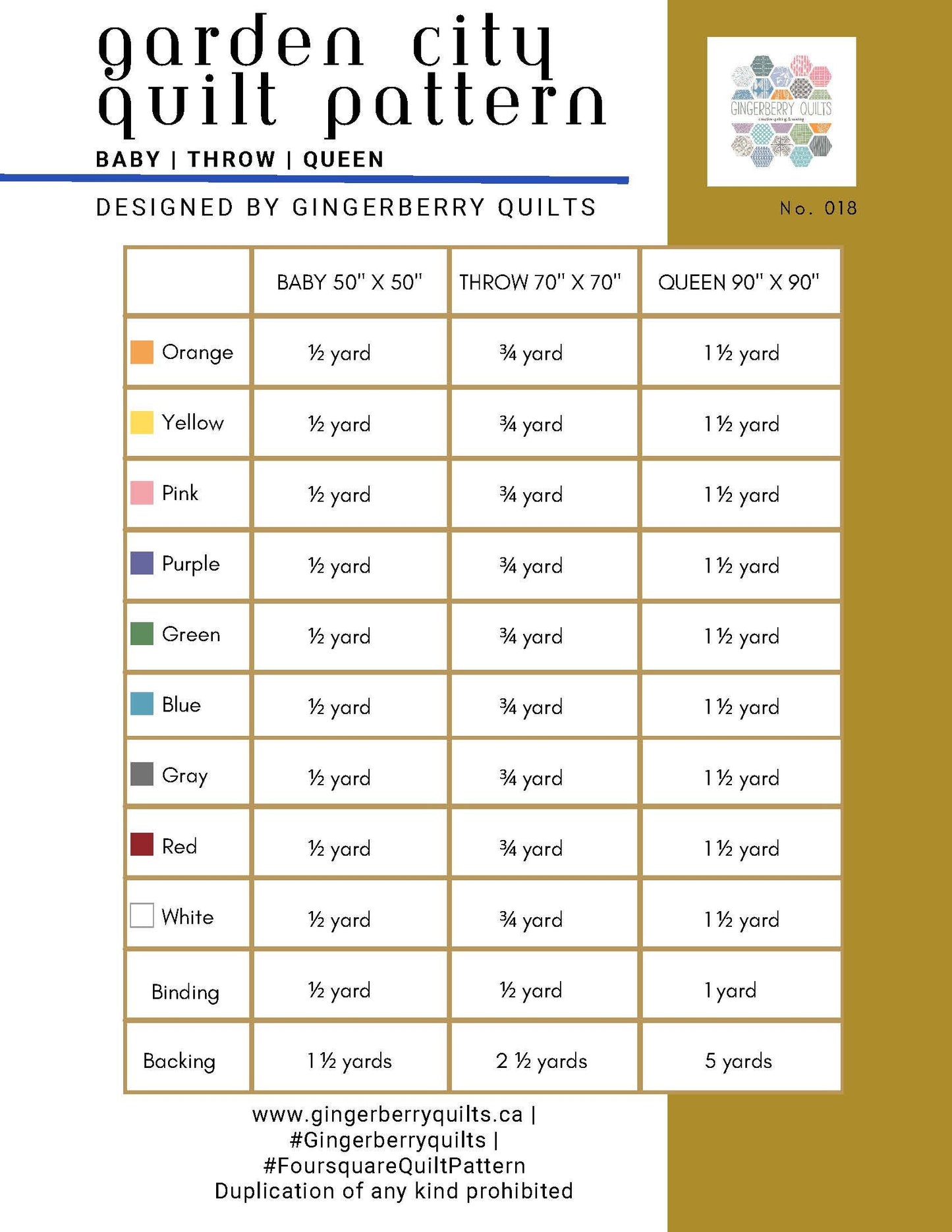 Garden City Quilt Pattern, Easy Quilt Pattern, Booklet