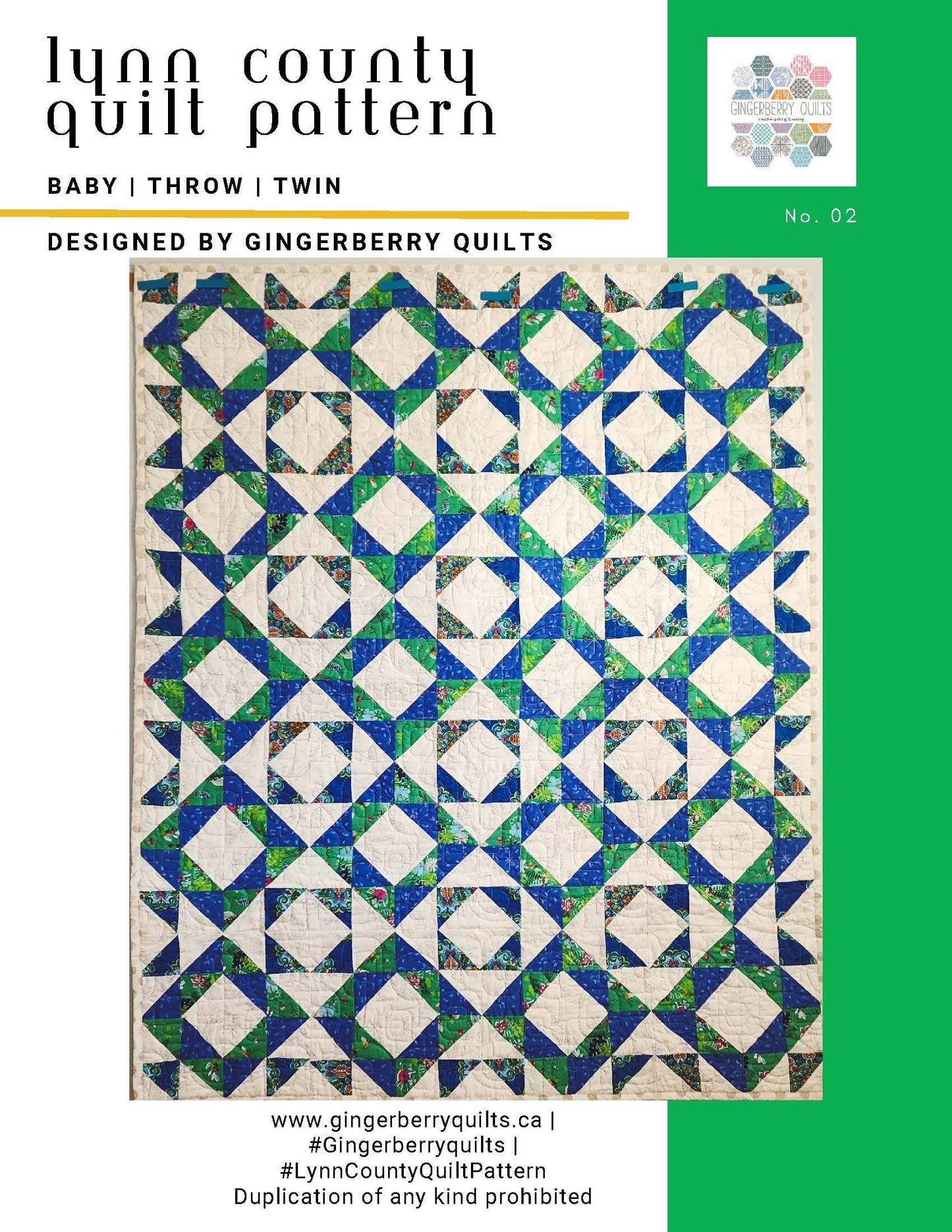 Lynn County Quilt Pattern, Scrap Friendly Design, Baby Throw Twin