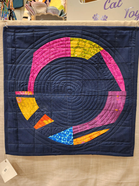 Modern Circle Quilted Wall Art.