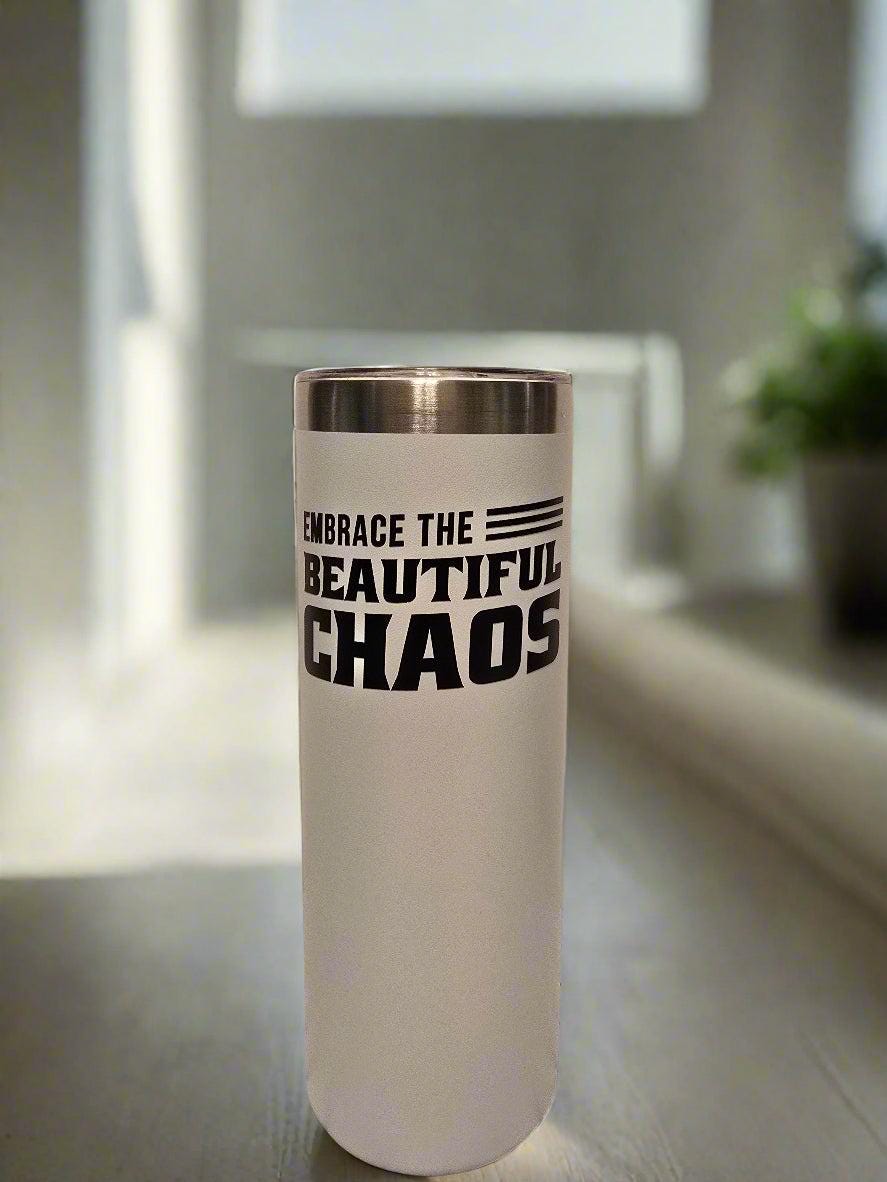 Embrace the Chaos Stainless Steel Travel Mug, 20 oz
