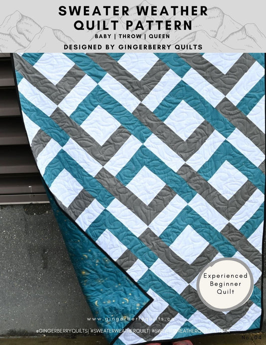 Sweater Weather Quilt Pattern - Wholesale bundle of 5 Physical Booklets