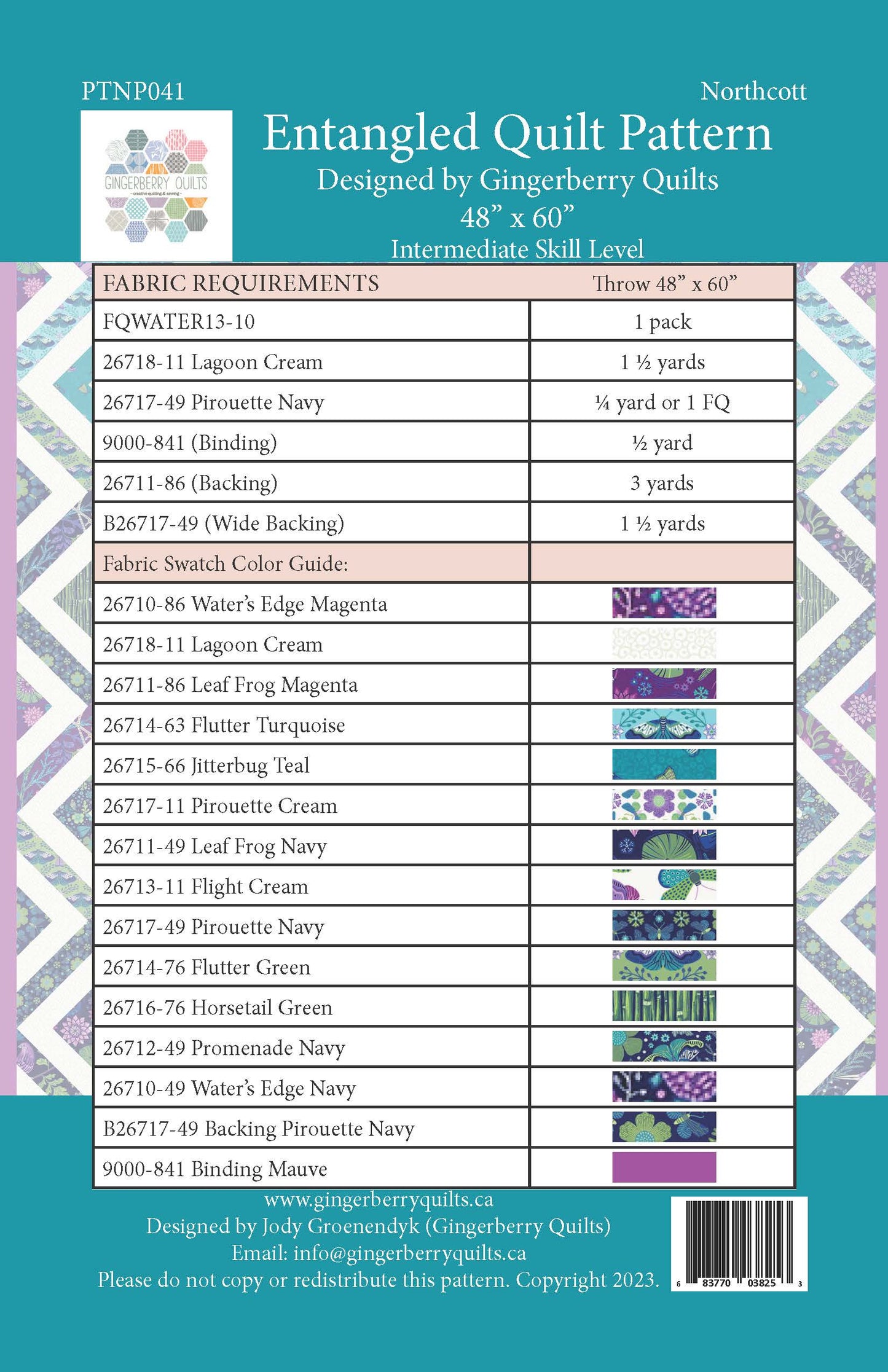 Water's Edge Entangled Quilt Pattern - Wholesale bundle of 5 Physical Booklets