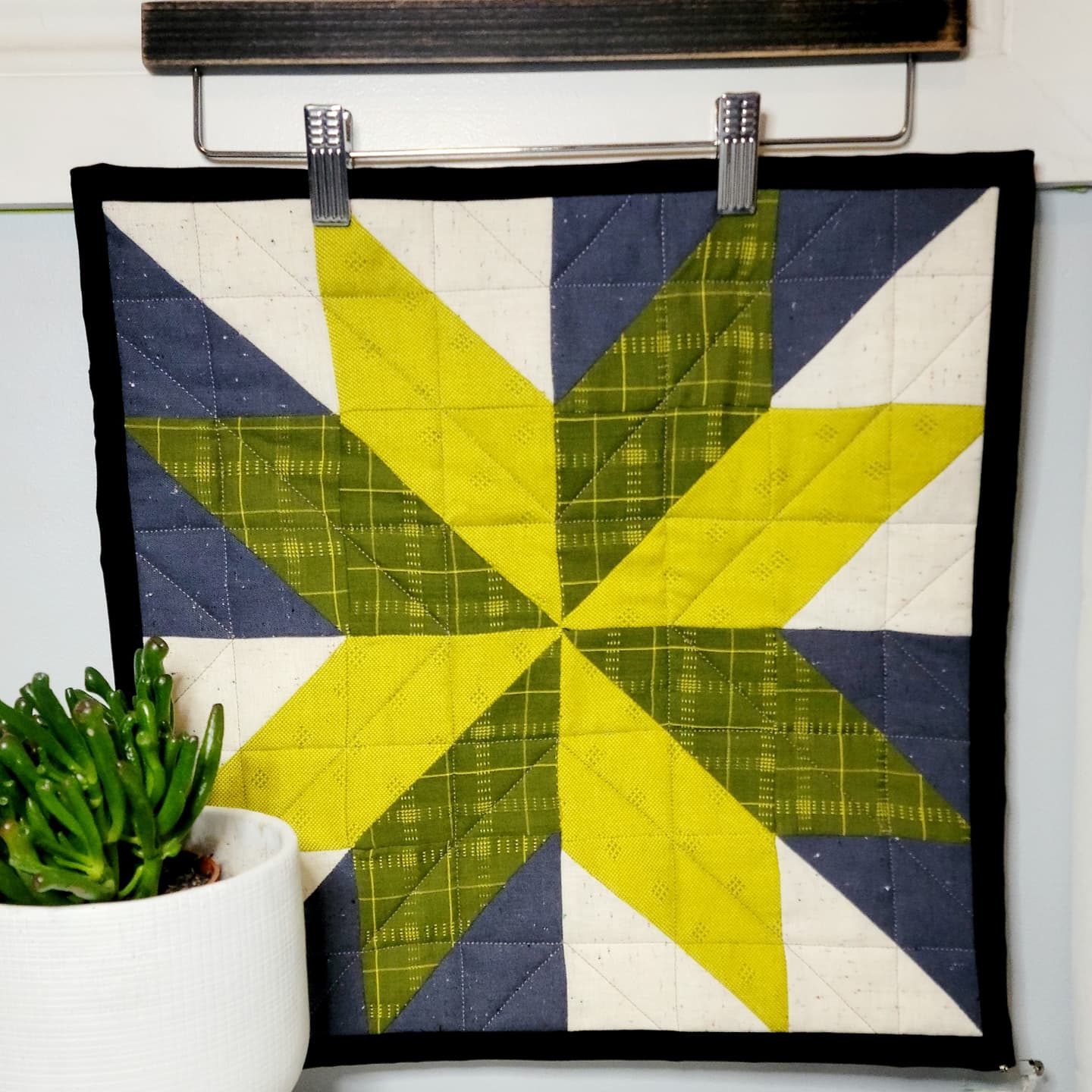 Barn Quilt - Yellow and Green Wall Hanging