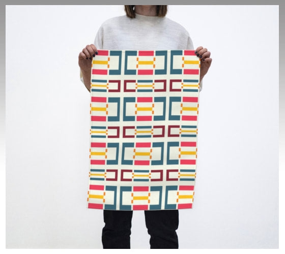 Nouveau Retro Tea Towel